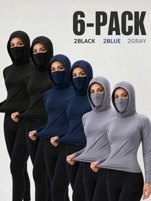 Black, Blue, Gray 6-piece Set