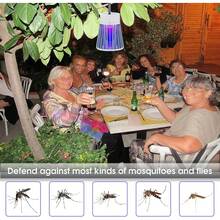 Lámpara Mata Mosquitos Eléctrica Recargable USB con Luz UV, Trampa Portátil para Insectos, Hogar, Dormitorio, Camping y Verano - Azul cielo - Ver 3
