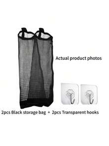 1pc Plastic Bag Storage Rack, Kitchen Storage, Suitable For Kitchen And Behind Door Storage, Kitchen Storage, Kitchen Essentials, Kitchen Accessories, Bathroom, Storage And Organization, Home Decor, Kitchen Decor - Multicolor - View 11