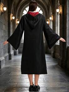 Magic Wizard Cloak | Unisex Hooded Cloak, Suitable For Cosplay, Halloween Party And Campus Activities, Authentic Witch/Wizard Robe | High-End Fantasy Costume, With Adjustable Hood Design, Neutral Magic Cloak | Adult Magician Hooded Cloak Set | Anime Convention Roleplay Costume - Multicolor - View 5