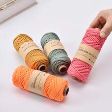 3mm/50m Braid Rope, Thick Polyester Cord For DIY Macrame, Plant Hangers & Crochet Projects - Multicolor - View 1