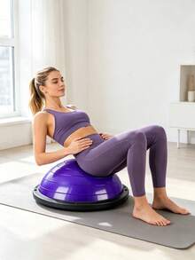Half Balance Ball Trainer With Resistance Bands, Anti‑Slip Stability Ball For Core Balance Training, Home Gym Yoga Rehab Workout Equipment For Beginners & Fitness Lovers - Multiple Specifications - View 1