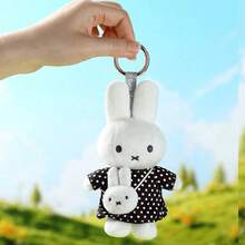 Miffy Plush Keychain Rabbit Pendant Cute Miffy Rabbit Plush Doll Key Ring Birthday Gift - Multicolor - View 3