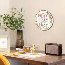 1pc Vintage Letter "PRAY" Metal Sign, Religious Theme, Perfect For Living Room, Bedroom, Kitchen, Dining Room, Office Wall Art Decor, Christmas Decoration, 2D - 1PC - View 10