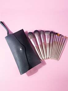 SEPROFE Professional Makeup Brush Set 12Pcs With Makeup Bag, Ultra‑Soft Microfiber Bristles For Flawless Natural 3D Makeup, Face Brushes For Powder, Contour, Foundation & Eye Brushes For Eyeshadow, Concealer, Eyebrow, Daily Makeup Tools - Brown - View 9