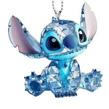 Disney 1pc Stitch Peripheral Pendant Car Rearview Mirror Decoration Flat Acrylic Car Hanging Ornament - A - View 3