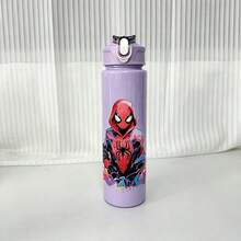 5 piezas Vasos de agua portátiles con tapa abatible y cierre, adecuados para adolescentes, patrón de superhéroe con graffiti, impresión multicolor, aplicables para estudio, trabajo, deportes, ocio, juegos, viajes e hidratación diaria - Multicolor - Ver 11