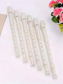 Sáo Recorder nhựa trắng 8 lỗ, dành cho người mới bắt đầu, cao độ kiểu Đức, nhạc cụ biểu diễn chuyên nghiệp, luyện tập cho học sinh, kèm thanh vệ sinh - Nhiều màu - Xem 6