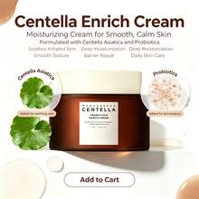 Soothing Repairing Centella Asiatica Face Cream, Suitable For Sensitive, Red, Easily Irritated Skin For Men And Women, Lightweight Probio-Cica Nourishing Texture, Daily Morning And Evening Home Facial Care, Moisturizing Cream To Relieve Redness And Damaged Skin Barrier - Centella Asiatica - View 6