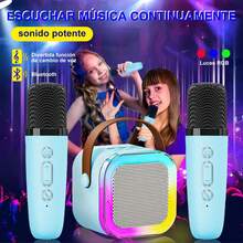 Portable Bluetooth Speaker With 2 Microphones For Karaoke - Blue - View 1