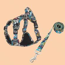 1PC Pet Harness Leash With Daisy Pattern For Small And Medium Dogs - Blue - View 2