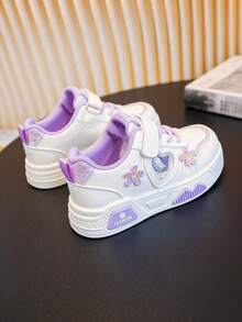 Boys Girls Fashion Casual Kids Sneakers Hook And Loop Spring Autumn New Style Boys Sports Shoes Student White Shoes Suitable For All Seasons - Black - View 4