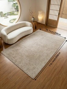 1pc Camel Striped Living Room Rug, Suitable For Kitchen, Dining Room, Bedroom, Room Holiday Decor, Indoor/Outdoor, Office, Lobby, Anti-Slip Doormat, Bathroom Rug, Hallway, Study Gaming Area Rug - Camel - View 14