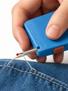 Magnetic Sewing Ruler With Scale And Seam Ripper, 3rd Generation Multi-Function Sewing Tool Set, Flat Magnetic Edge Guide Ruler With Ribbed Fixing Function, Suitable For Straight Stitching, Includes 5 Sewing Threaders (Random Color), Suitable For Quilting - Multicolor - View 5
