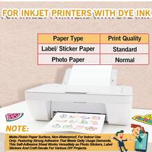 ESHANG 128GSM Matte Printable Inkjet Sticker Photo Paper,A4 50 Sheets Papers For Handmade DIY, Product Labels, Cup Decorative, Back To School - 50 Sheets - View 7