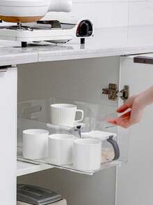 4 buah Rel Geser Keranjang Penyimpanan Laci, Rel Serbaguna untuk Dapur, Kamar Tidur, dan Asrama, Rel Geser Senyap Tanpa Pengeboran untuk Kabinet Dapur dan Kamar Mandi, Rel Geser Laci Multifungsi, Rel Tarik Kotak Penyimpanan - MultiWarna - View 4