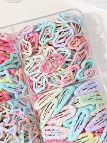 30/20/10pcs Girls Multi-Color Bangs Clips BB Clips Bow Hair Clips Hair Accessories High Elasticity Durable Non-Damaging Hair Ties Hair Bands Sweet Versatile Small Rubber Bands For Daily Use - Multicolor - View 6