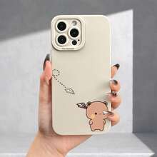 Phone Case: Sweet Bubu Pattern UV Printing Angel Eyes Soft Phone Case Phone Shell Matte Phone Cover 360 Degree Full Protection For IPhone 11 12 13 14 Pro Max 15 XR X/ XS 7 8 Plus SE  For Smartphone - 黑色 - 查看 4