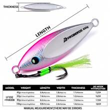 PRO BEROS PROBEROS 5 buah Umpan Pancing Logam Tenggelam Lambat 40-100g Umpan Tenggelam Lambat Bercahaya dengan Mata Ganda Realistis 3D Alat Pancing Air Asin Tenggelam Cepat - warna A (Dengan Kait Bantu Ganda) - View 4