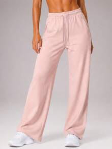 CZRLHYT Women's Pink Soft Shell Pants, Solid Color Straight Leg Outdoor Hiking Pants, Suitable For Outdoor Sports And Casual Wear, Spring/Autumn/Winter - Pink - View 7