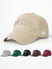 1pc/2pcs Unisex Embroidered "NEW YORK" Washed Baseball Cap, Adjustable Outdoor Casual Hat - Embroidery - View 14