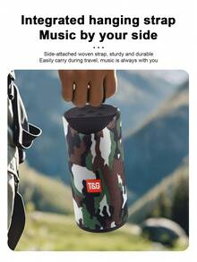 T&G113 Portable Fabric Bluetooth Speaker, Handheld Wireless Waterproof Subwoofer, Supports TF Card Slot, Outdoor Desktop Stereo Player, Suitable For Camping And Travel - View 8