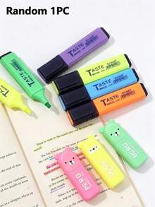 8pcs Fluorescent Planner Pens, 8 Soft Macaron Color Highlighter Pens, Wide Chisel Tip Japanese Style Markers, Light Tone Stationery For Note-Taking, Highlighting, Drawing And Coloring, Ideal Back To School Planner Supplies - Multicolor - View 16
