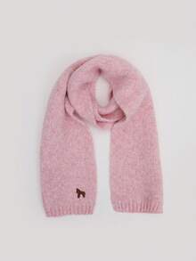 Children's Knitted Scarf Winter Embroidered Horse Design Unisex Kids Warm Woolen Neck Warmer - A - View 3