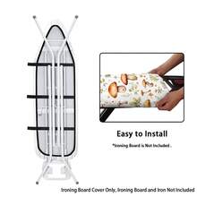 1pc Ironing Board Replaceable Cover , Autumn Mushroom Squirrel Print Polyester Household Ironing Table Cloth Ironing Board Cover - Multicolor - View 5