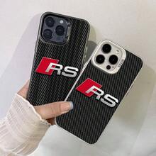 [Spedizione 24h Da DE/FR/ES] Sporty Performance Style Carbon Fiber Texture Metallic Finish Premium Shockproof TPU Fashion New Arrival European And American Ins  Phone Case For IPhone 18 ProMax Pro 17 E 16 Plus 15 14 13 12 11 8 7 XS Max X XR Air  S26 Ultra Plus S25 S21 Sunggalaxys24 Sunggalaxys23 FE Sunggalaxys22  15 Ultra Pro 14 13 Sunggalaxys24 Sunggalaxys23 FE Sunggalaxys22 - Black - View 3