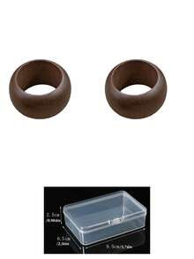Wooden Napkin Rings Round Rustic Style Napkin Vintage Table Decor Suitable For Dinner Party Wedding Table - Multicolor - View 10