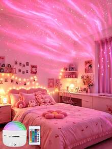 1pc USB RGB Aurora Starry Sky Projector Light With Remote Control, Creates Dreamy Starry Sky And Aurora Light Effects, Suitable For Home Decor And Cozy Holiday Gift - Multicolor - View 12