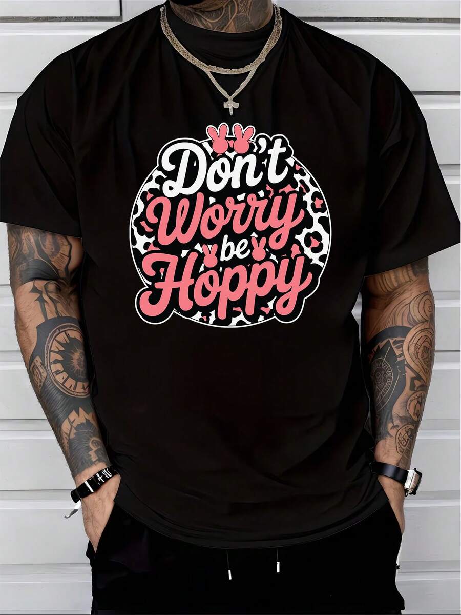 Men T-Shirts - 黑色 - 查看 1