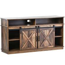 Tv Stand Brown Made Of Wood For Living Room - 棕色 - 查看 3