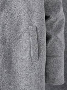 Boys' Fashion Casual Jacket, Simple Stand Collar Single-Breasted Loose Cardigan Top, Autumn/Winter - Grey - View 6