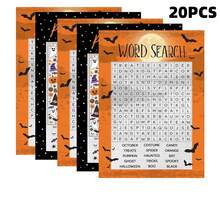 30Pcs-5pcs Halloween Word Search Game Card Set Halloween Party Game 30 Players Home Classroom Activities Fall Carnival Party Supplies - View 20