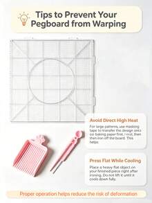2.6mm Diameter Hot Melt Bead Fuse Bead Tool Set, 52x52 Pegboard For Beading, Extended Pegs Prevent Bead Drop, 90-Degree Vertical Stability, Reinforced Backplate Heat-Resistant - Bean Paste 3-piece Set - View 4