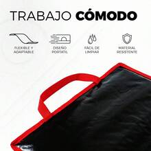 1 Pieza Cama de Mecánico Plegable 100x60 cm, Lona Impermeable, Colchón Portátil para Reparación de Autos, Resistente y Fácil de Limpiar, Ideal para Talleres, Garajes y Mantenimiento Automotriz, Diseño Compacto para Fácil Transporte y Almacenamiento - Negro - Ver 3