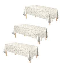 1pc/3pcs Vintage Western Cowboy Style Disposable Plastic Tablecloth, Beige Background With Hand-Painted Cowboy Hat, Cactus, Bull Head Pattern, Suitable For Western Theme Party, Birthday Gathering, Theme Event. 137*274cm - Multicolor - View 5