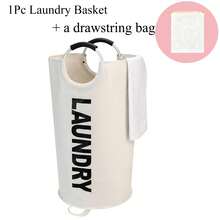 1/2 Pack Large Laundry Basket With Foldable Laundry Bag, Independent High Hanger,  The Handle Ring Adopts A Half Ring Design And The Connection Is More Secure And Wear-Resistant, Halloween Costumes Basket , Decoración Navideña 2026 - View 13