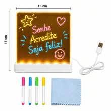 Luminária Led Escrever De Caneta Lousa Quadro Mesa Anotações - NR2026 15*15 - Visão 1