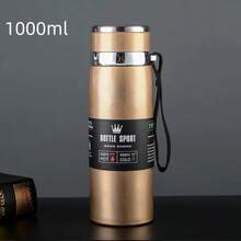 1pc 800/1000ml Large Capacity Portable Stainless Steel Vacuum Insulated Water Bottle, Fashionable Sports Style Multi-Color Cylindrical With Carrying Rope, Suitable For Outdoor Sports Warmth And Cold Protection, Ideal Gift For Anniversary And Holiday - Multicolor - View 15