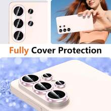 Eagle Eye CD Texture Lens Film, Compatible With Samsung Galaxy A26/A36/A56/A57/A37/S26/S26 Plus/S26 Ultra/S25 FE/25 Edge/A07/A17 Camera Lens Protector, Lens Protection Film, Lens Protection Pad, Full Coverage High Definition Protection, Scratch-Resistant Wear-Resistant Tempered Glass, Bubble-Free Adhesive, Clear Photos, Fashionable Decoration, Easy Installation, Durable, Stylish And Beautiful, Waterproof, Shockproof, Scratch-Resistant - Pink - View 4