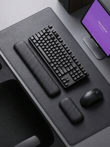 1pc Keyboard Mouse Wrist Rest, Ergonomic Computer Wrist Support Pad, Soft Memory Foam Arm Pad, Suitable For Office Desk, Palm Hand, Laptop Typing - A - View 9