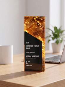 1pc Custom Logo And Text Trophy Award,Top Performer And Trophy Award,Million Dollar Club Recognition Plaque - Multicolor - View 14
