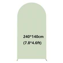 Sage Green Arch Backdrop, 5ft, 6ft, 6.6ft, 7.2ft, 7.87ft Wedding Arch Cover 2pcs Spandex Fabric Arch Backdrop Dome Arch Backdrop Fabric Suitable For Birthday Party Wedding Arch Frame Decoration (Arch Frame Not Included, Fabric Backdrop Only) - Sage Green - View 13