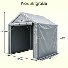 Tool Shed 190x170x200cm, Bicycle Garage, Tool Shed, Garage Shop, Garden Shed, Storage Shop, Bicycle Shed, Tool Shop, Storage Garage, Dark Grey - Grey - View 10