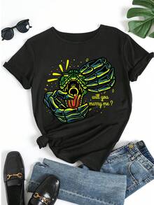 Women T-Shirts - 黑色 - 查看 5