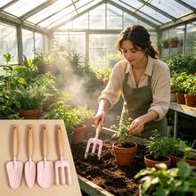 小型園藝工具，適合居家使用，包含一把手持鏟，可用於種植與照料盆栽植物及花園 - 多款 - 查看 3