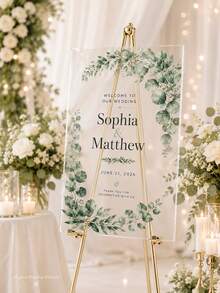 Wedding Welcome Sign, Wedding Eve Welcome Sign, Modern Wedding Entrance Sign, Acrylic Sign, Wedding Decor, Wedding Gift - Multicolor - View 5